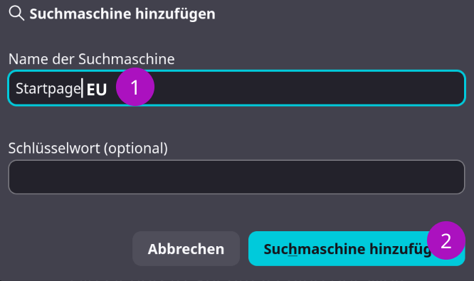 Suchmaschine Startpage zu Firefox hinzufügen Schritt 2