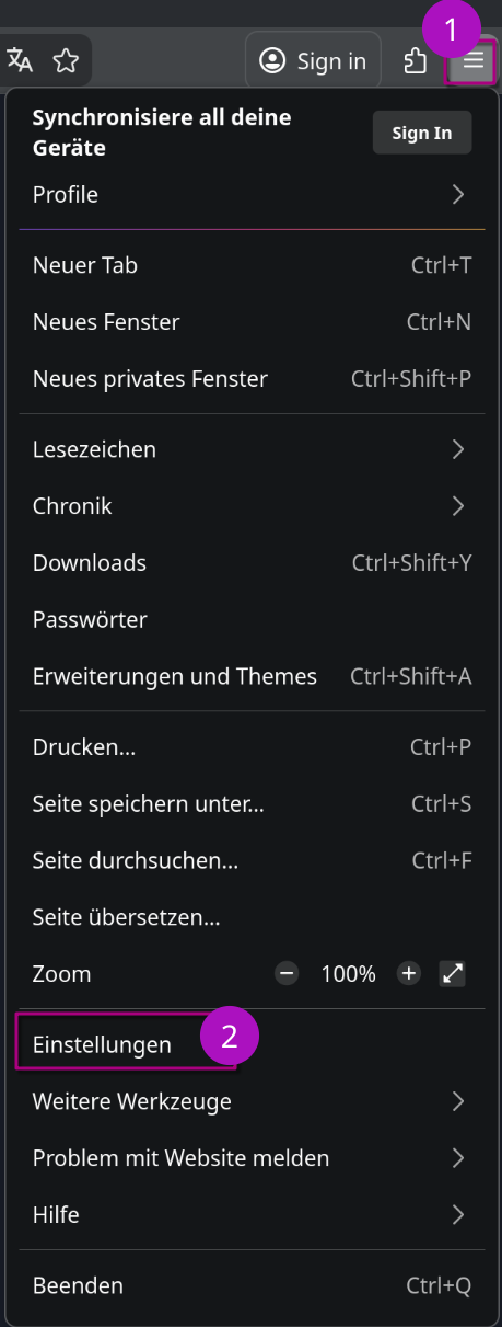 Suchmaschine Startpage als Standart festlegen Schritt 1