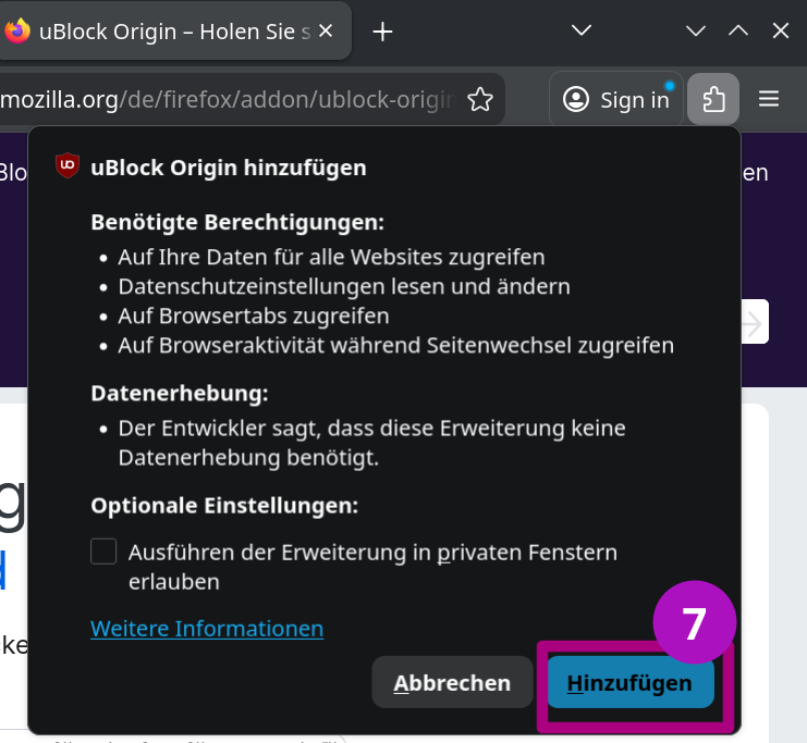 Werbeblocker zu Firefox hinzufügen Computer Teil 5