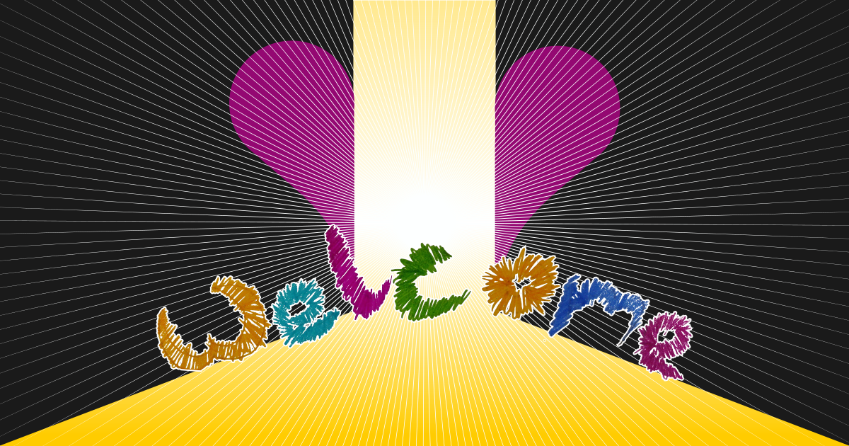 Welcome image (created with gimp)