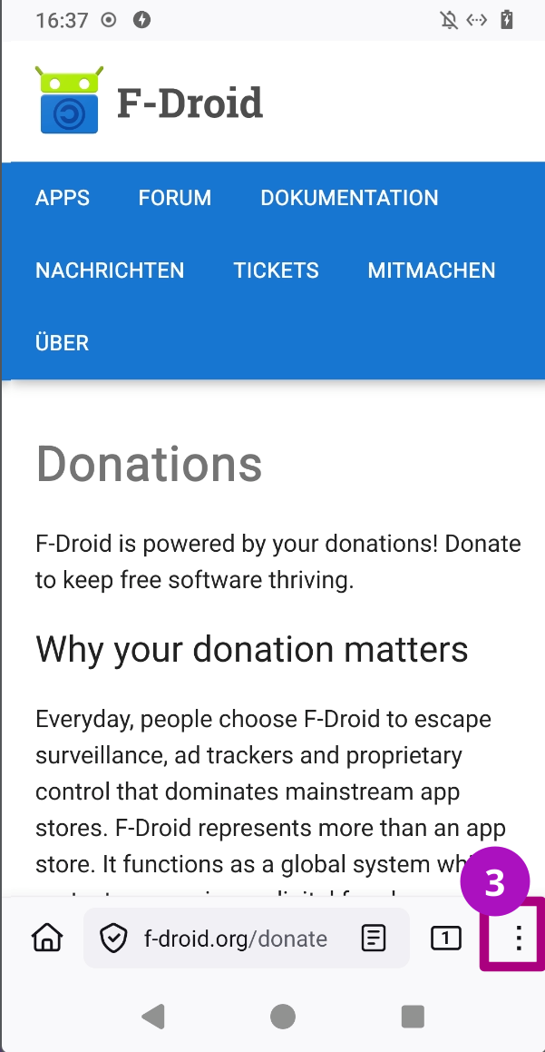 F-Droid Store auf dem Android installieren Schritt 03