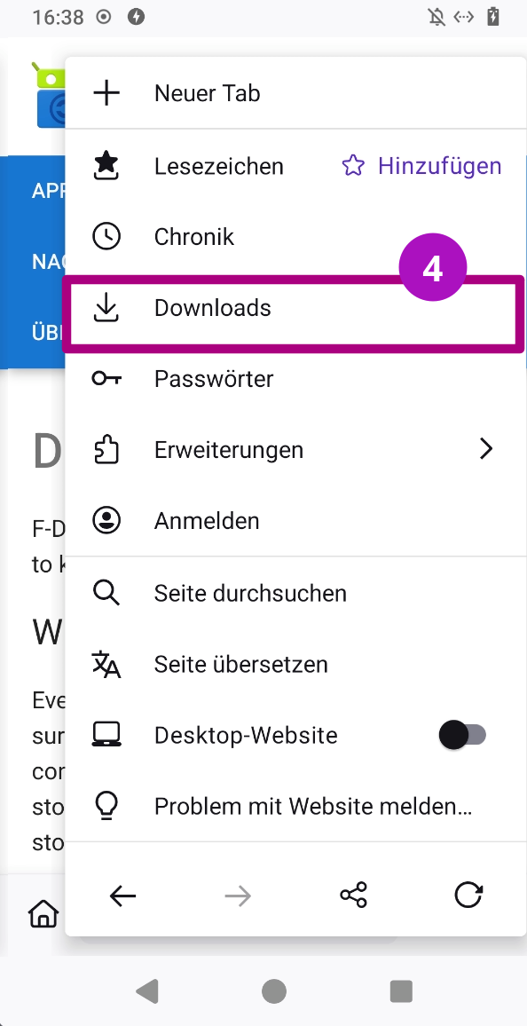 F-Droid Store auf dem Android installieren Schritt 04