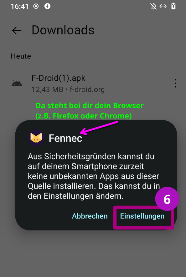 F-Droid Store auf dem Android installieren Schritt 06