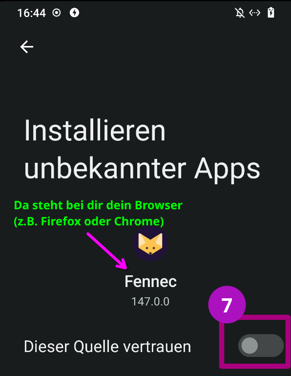F-Droid Store auf dem Android installieren Schritt 07