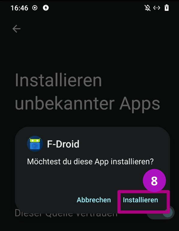 F-Droid Store auf dem Android installieren Schritt 08