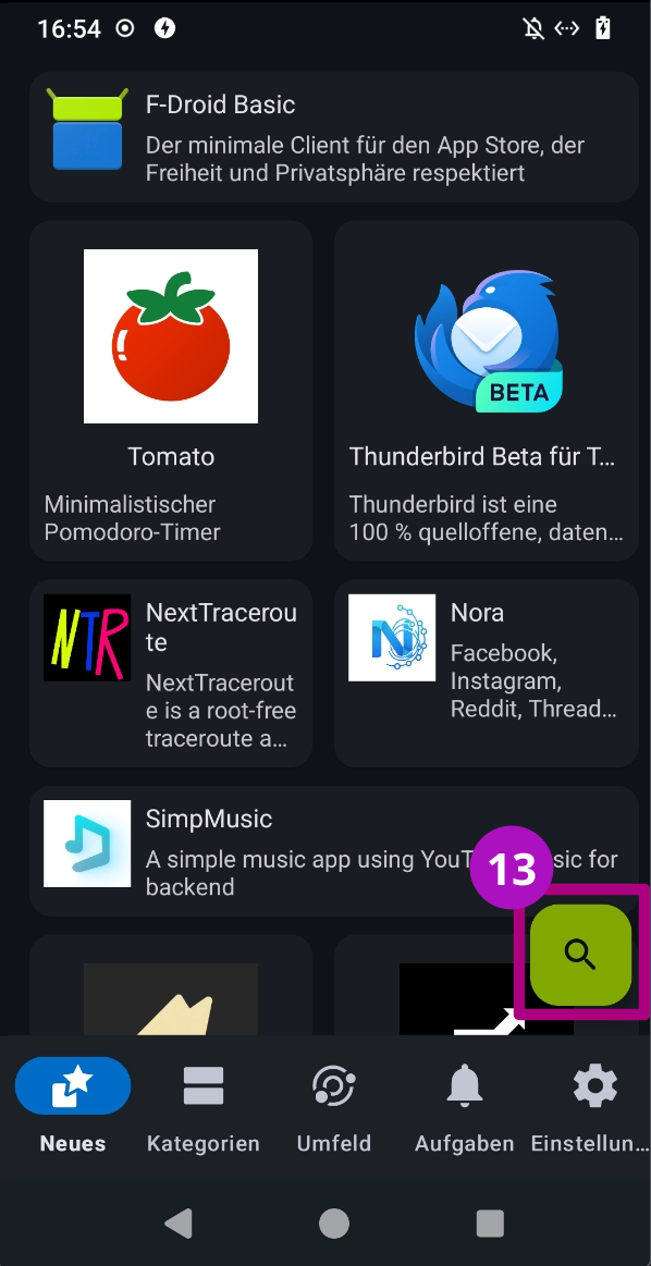 F-Droid Store auf dem Android installieren Schritt 13